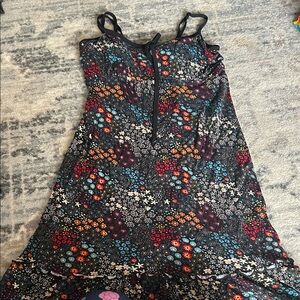 Papillon Blanc Floral Dress - Black, Red, Blue, White